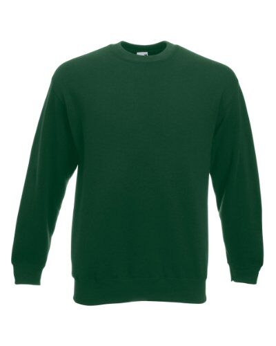 Fruit of the Loom Pullover, Bottle Green, S Uomo