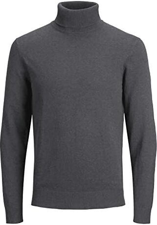 Jack & Jones Maglione a Collo Alto, Grigio (Asphalt), XXXL