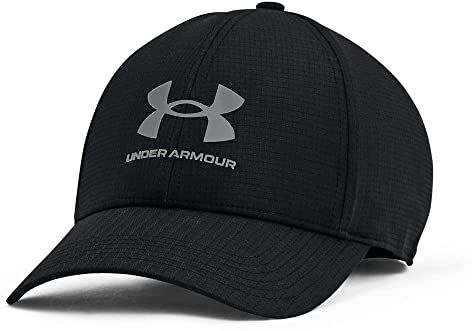 Under Armour Men's ISO-Chill ArmourVent Fitted cap, Black (001)/Pitch Gray, Medium/Large