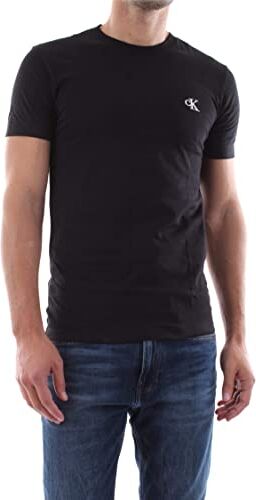 Calvin Klein Ck Essential Slim Tee, T-shirt Uomo, Nero (Ck Black), XS