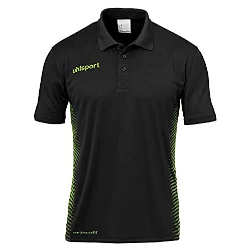 Uhlsport Score Polo Shirt Magliette, Unisex, Score Polo Shirt, Verde Fluo/Nero, S