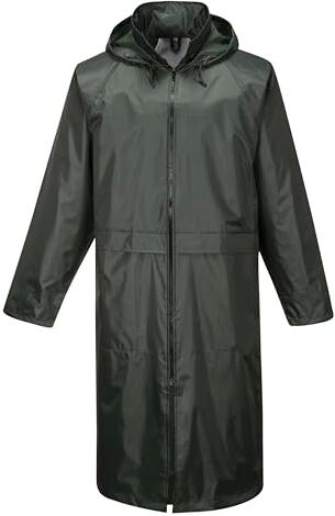 Portwest Cappotto Antipioggia Classico, Taglia: M, Colore: Verde Oliva,