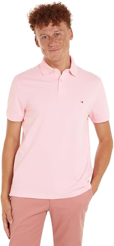 Tommy Hilfiger 1985 Regular Polo  Maniche Corte, Rosa (Romantic Pink), L Uomo