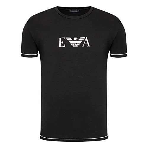 Emporio Armani Maglietta Uomo 111035 1P523, T-Shirt Manica Corta, Girocollo (M, Nero)