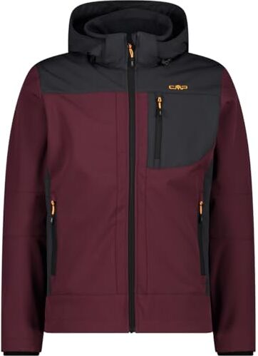 CMP , Giacca da uomo con cappuccio e zip, Burgundy-Antracite, 50