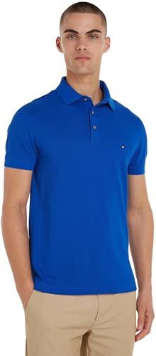 Tommy Hilfiger 1985 SLIM POLO, S/S Polos Uomo, Blu (Ultra Blue), XS