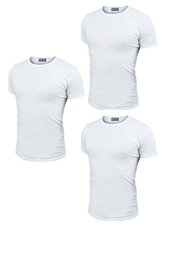 Coveri 3 t-Shirt Uomo Mezza Manica Girocollo in Cotone Pettinato Art. ET1100 (Bianco, 4/M)
