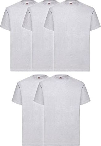 Fruit of the Loom Valueweight Confezione da 5 T-Shirt da uomo, con sacca MyShirt in omaggio, XL