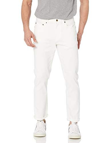 Amazon Essentials Jeans Slim Fit Uomo, Bianco Brillante, 32W / 28L