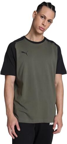 Puma Teamcup Casuals Tee, Maglietta Uomo, Verde Muschio, XXL