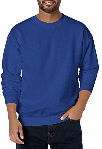 Hanes Felpa Asimmetrico Uomo, Blu Royal, X-Large