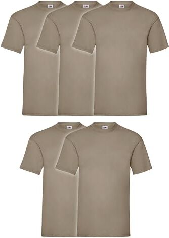 Fruit of the Loom Valueweight Confezione da 5 T-Shirt da uomo, con sacca MyShirt in omaggio, XXXL