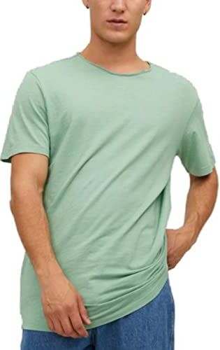 Jack & Jones Jjebasher Tee O-Neck SS Noos T-Shirt, Verde Granito/vestibilità: Regolare, L Uomo