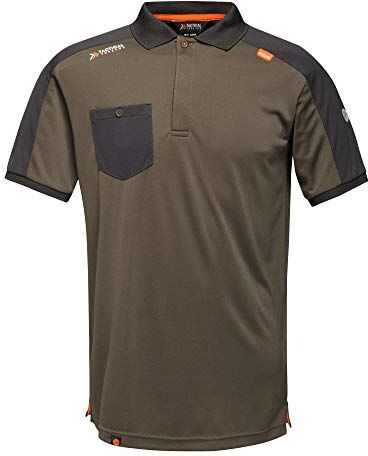 Regatta Workwear Tactical Threads Offensive, Maglietta Polo Uomo, Verde (Dark Khaki), Xl