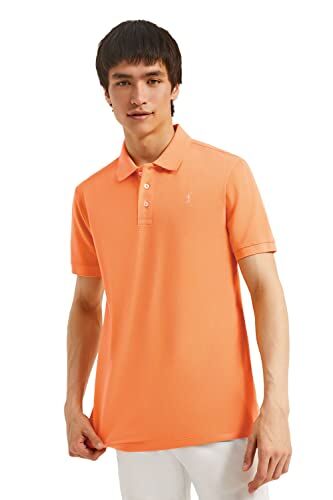 Polo Club Polo Manica Corta Uomo Melocotone Regular Fit Maglietta 100% Cotone