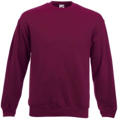 Fruit of the Loom 62-202-0 Pullover, Burgundy, S Uomo