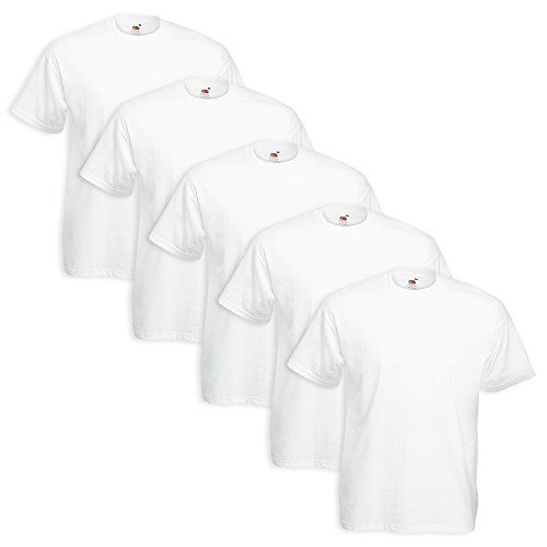 Coats&Coats Set 5 T-Shirt Fruit of The Loom (5 Pezzi Bianco 4XL 9)