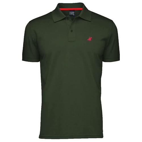 U.S. Grand Polo Equipment & Apparel Polo Uomo Manica Corta Tinta Unita  M L XL XXL XXXL (3XL, Verde, 3X_l)