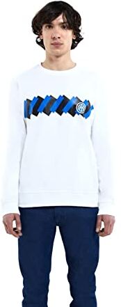 Inter Felpa Girocollo Bianco, Unisex, S