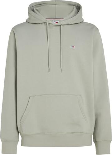 Tommy Jeans Felpa Uomo TJM Regular con Cappuccio, Multicolore (Faded Willow), L