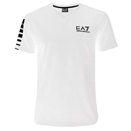 Emporio Armani , EA7 3YPTB8 PJ02Z, Maglietta a maniche corte, collo a V, bianco, XL