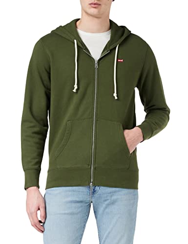 Levis Zip Up Felpa Uomo, Verde muschioso, XS