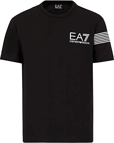 Emporio Armani Maglietta T-Shirt Uomo EA7 6KPT03 PJ3BZ1, Manica Corta, Girocollo, Veste Regolare (Nero, L)