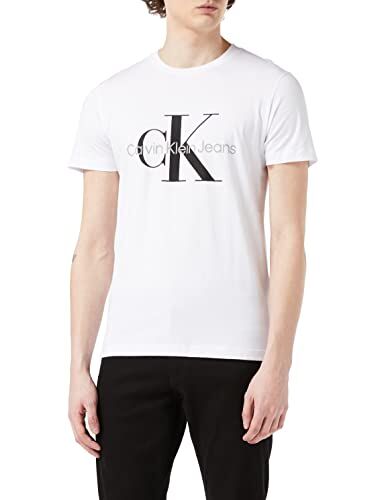 Calvin Klein Core Monologo Slim Tee , Magliette a maniche corte Uomo, Bianco (Bright White), XXL