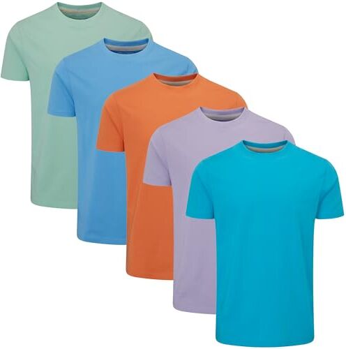 Wilson Confezione da 5 T-Shirt Girocollo Semplice (3XL, Summer Essentials Type 54)