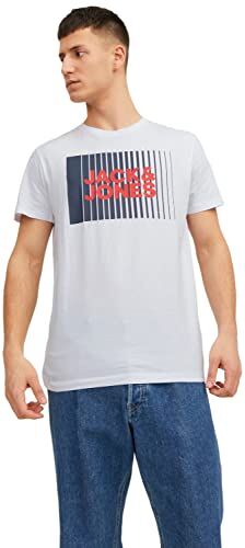 Jack & Jones JJECORP LOGO TEE PLAY SS O-NECK NOOS, T-Shirt Uomo, Bianco (White), XL