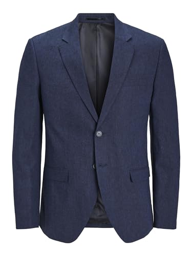 Jack & Jones Jprriviera Linen Blazer SN, Dark Navy/Fit: Slim Fit, 58 Uomo