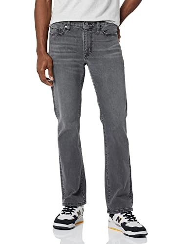 Amazon Essentials Jeans Slim t con Taglio Bootcut Uomo, Grigio Slavato, 32W / 34L