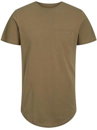 Jack & Jones Jjenoa Pocket Tee Ss Crew Neck Noos, T-shirt, Lontra, L Uomo