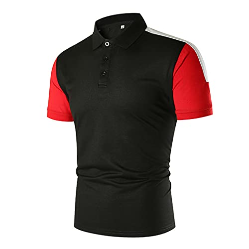 U/D Polo T-Shirt Estiva da Uomo Camicie Classiche Uomo Magliette da Lavoro e da Casa Camicia da Cerimonia Uomo Maglie a Manica Corta da Tennis Maglietta da Golf Top Casual Moda (XXL, D)
