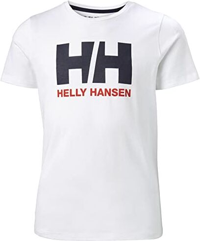 Helly Hansen Junior Unisex Maglietta HH Logo, 10, Bianco