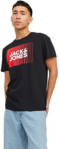 Jack & Jones JJECORP LOGO TEE PLAY SS O-NECK NOOS, T-Shirt Uomo, Nero (Black), L