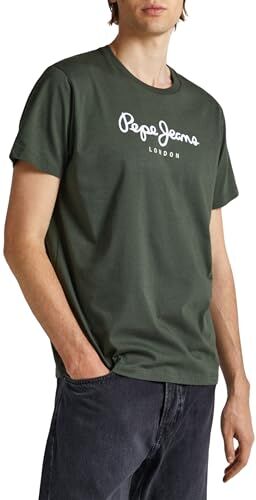 Pepe Jeans Eggo N, T-Shirt Uomo, Verde (Olive),XS