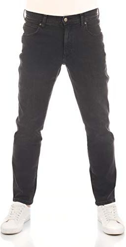 Wrangler Texas Slim Jeans, Nero (Cash Black), 33W / 30L Uomo