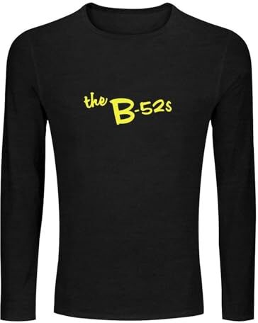 MIJUE The B-52'S Love Shack Synth Pop Shirt Men's 100% Cotton Tee Crewneck Unisex Long Sleeve T-Shirt Black S