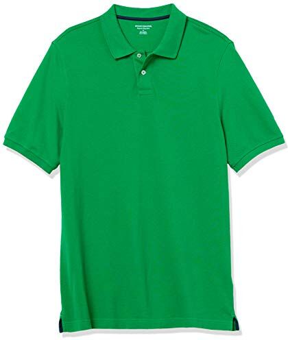 Amazon Essentials Polo in Cotone piqué dalla vestibilità Regolare (Disponibile nelle Taglie Big & Tall) Uomo, Verde, XS