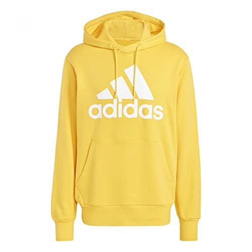 Adidas Essentials French Terry Big Logo Hoodie Felpa con cappuccio, Bold Gold, S Uomo