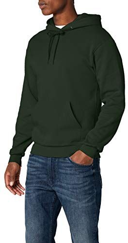 Fruit of the Loom Hooded Sweat Felpa, Verde (Bottle Green), S Uomo