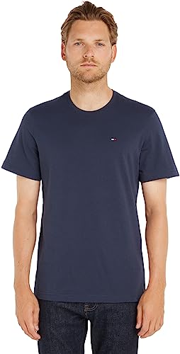 Tommy Jeans T-shirt Uomo Maniche Corte TJM Original Slim Fit, Blu (Black Iris), XS