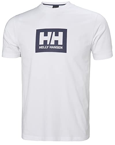 Helly Hansen Uomo Maglietta Box HH, XS, Bianco