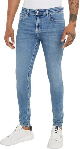 Calvin Klein Men's SUPER SKINNY Pants, Denim Medium, 32W / 30L