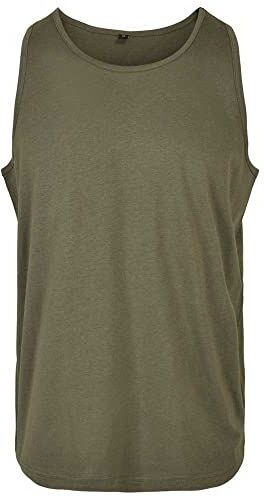 Build Your Brand Basic Tank Canotta, Verde (Olive), XL Uomo