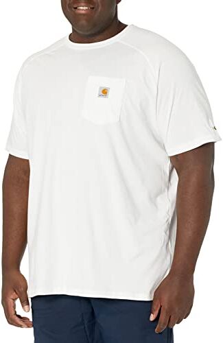 Carhartt Maglietta da Uomo Force Relaxed Fit Midweight Short-Sleeve Pocket Work Utility, Bianco, M