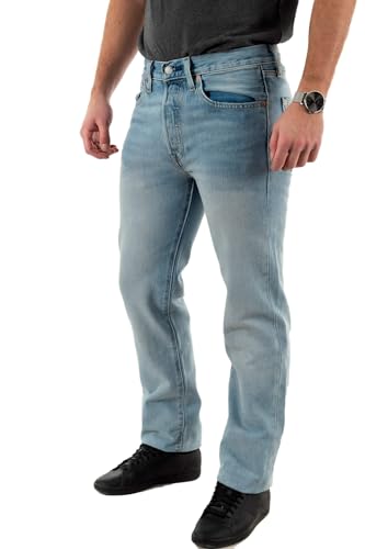 Levis 501 Original Fit, Jeans Uomo, Kiss And Goodbye, 36W / 32L