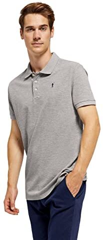 Polo Club Polo Manica Corta Uomo Grigio Erica Regular Fit Maglietta 100% Cotone