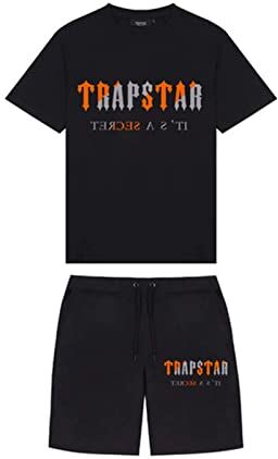 BYIYGSL Tuta Sportiva da Uomo T-Shirt Trapstar in 2 Pezzi Tuta da Jogging Trapstar Cotone T-Shirt e Pantaloncini Casual Sweatsuit Set,Unisex (Color : 4, Dimensione : XL)